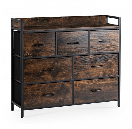 Komoda se zásuvkami HUDSON 98 cm Dub Rustikální/Černá