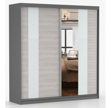 Šatní skříň MULTI 32 - 203 cm, Šedá/Kathult
