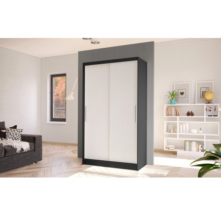 Skříň Kosta I 100 - černá/bílá