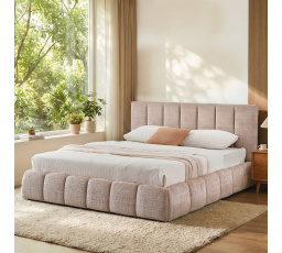 Čalouněná postel s úložným prostorem DAISY 160, Béžová