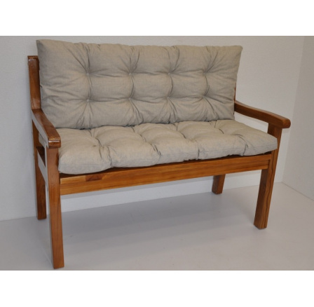 Lavička teaková 150 cm polstr tmavě béžový melír Lavička teaková 150 cm polstr tmavě béžový melír