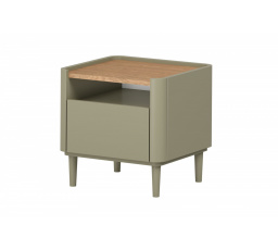 ELIVO NOČNÍ STOLEK 50 1SZ - eukalyptus / dub baltic dune / nohy eukalyptus