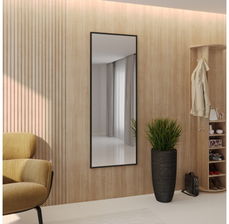 Zrcadlo Aruba, Černá, 65x175 cm