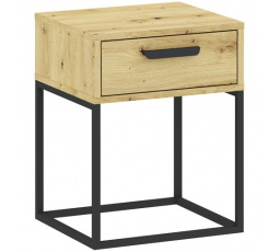 Noční stolek CADRO 1S 40 NR3, Dub Artisan/Černá