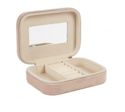 Růžová manšestrová krabička Velour