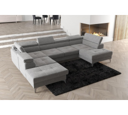 Rohová sedací souprava TOSCANIA MAX II 170x350x220 - šedá , levá