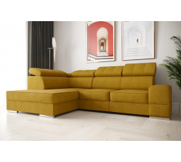 Rohová sedací souprava ROYAL I 260×185 - žlutá , levá