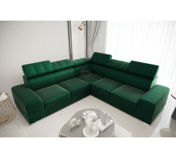 Rohová sedací souprava ROYAL MAX 286×286 - zelená , pravá