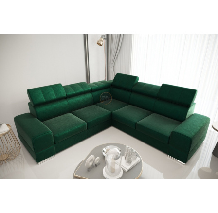 Rohová sedací souprava ROYAL MAX 286×286 - zelená , pravá