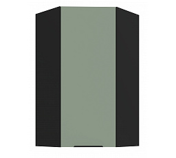 Horní rohová skříňka ARIA - 60x60 GN-108 1F (45°), Černá/Aquamarine