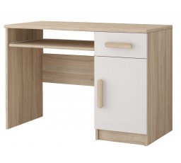 Psací stůl SMYK III - 08, Dub Sonoma/Bílá/Sonoma
