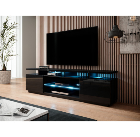Tv komoda EVA, černá lesklá/černá lesklá Tv komoda EVA, černá lesklá/černá lesklá