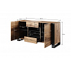 Komoda WOOD II, dub wotan / antracit