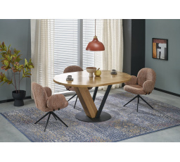 Jídelní stůl FANIS, přírodní / černá