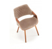 Jídelní židle K396, ořechová / béžová