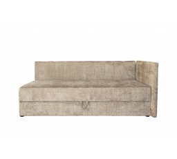 Čalouněná postel s úložným prostorem a se zástěnou RICKY 90, Béžová