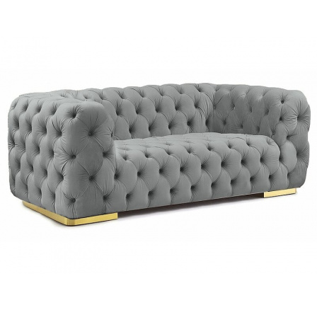 Pohovka CHESTER 2 VELVET, Šedá 203
