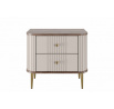 Sada nočních stolků Vesper, kašmír / ořech / zlaté nohy