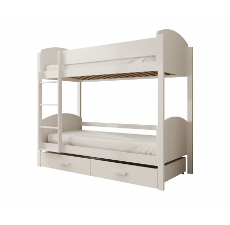 Dětská Patrová Postel Jori 200x90 Bílá+Borovice