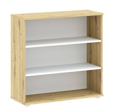 Regál BASIC TWO, Dub Artisan/Bílá Regál BASIC TWO, Dub Artisan/Bílá