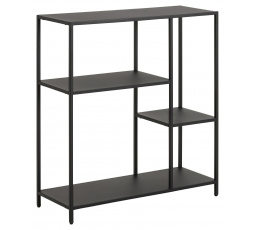 Asymetrický nízký regál Newcastle černý