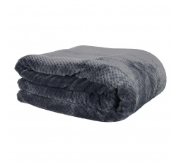 Šedá sherpa deka 180x220cm silná prošívaná