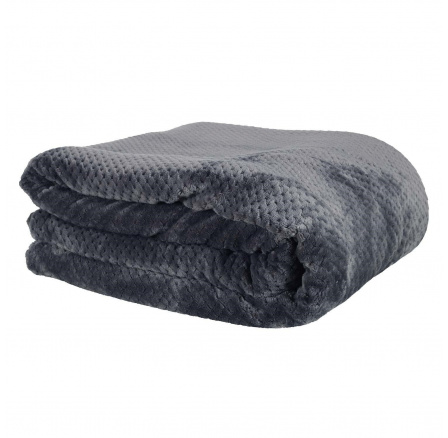 Šedá sherpa deka 180x220cm silná prošívaná