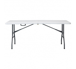Zahradní stůl 180x70cm, kov, plast, bílá, AZ-K1002 WT