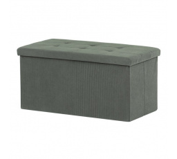 Taburet s úložným prostorem, zelená, manšestrová látka, TAB-472 GRN6