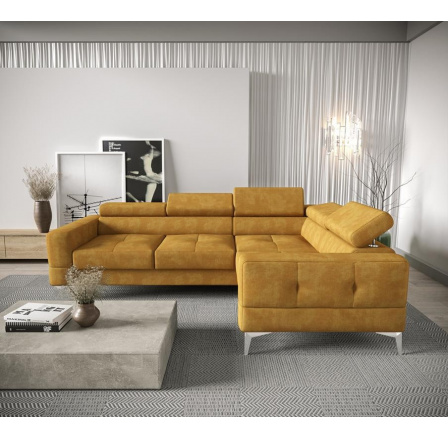 Rohová sedací souprava TOSCANIA 250x180 - žlutá , pravá