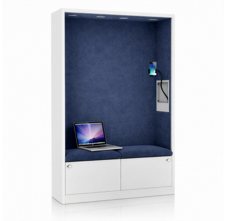 Sally 1150mm korpus Bílý - sedák Modrý