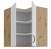 Horní rohová skříňka STELLO - 60x60 GN-72 2F (90°), Dub Artisan/Bílý mat
