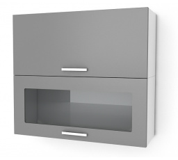 Kuchyňská skříňka Natanya KL601D1W šedý lesk