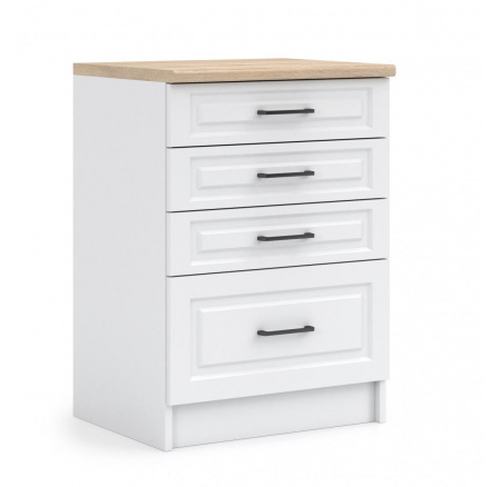 Kuchyňská dolní skříňka IRMA SZ60-4SZ, Bílá mat