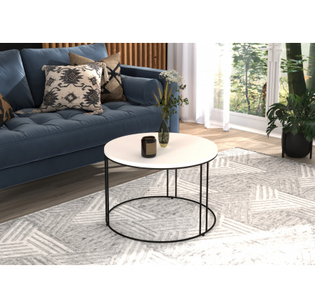 Konferenční stolek NOEL Černý+Bílý