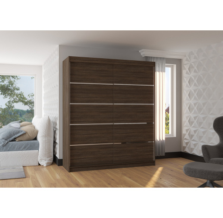 Posuvná skříň SPECTRA 180 Choco+Choco