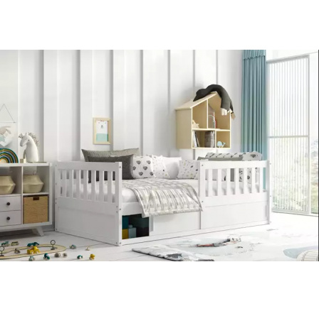 Dětská postel SMART s matrací, Bílá Dětská postel SMART s matrací, Bílá