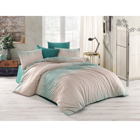 Povlečení bavlna 140x200, 70x90cm Gradace green hotelový uzávěr