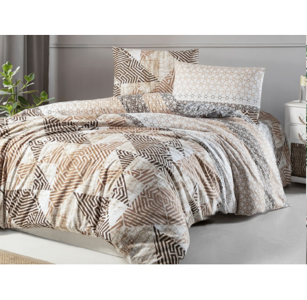 Povlečení krep 140x200, 70x90cm Espera natur nitěný knoflík