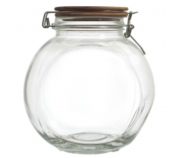 Sklenice na skladování s akátovým víkem