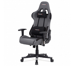 Herní křeslo, houpací mechanismus, šedá, KA-F05 GREY