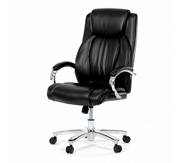 Kancelářské křeslo, houpací mechanismus, černá ekokůže, KA-F1385 BK
