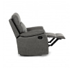 Polohovací křeslo, šedá, látka vintage, TV-4092 GREY3