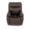 Polohovací křeslo, elektrické zabudované ovládání, hnědá, látka vintage, TV-4094 BR3