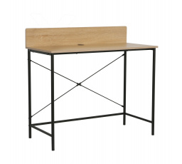 Psací stůl přírodní dub/černý rám B12-FX