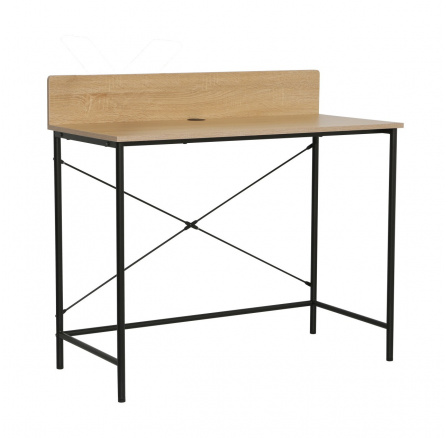 Psací stůl přírodní dub/černý rám B12-FX
