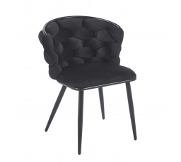 Sametová židle černá K47-FXJG B
