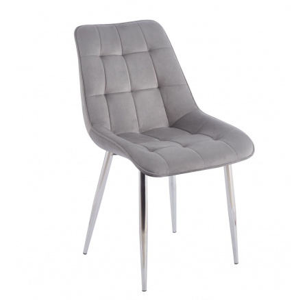 PŘEDPRODEJ -15% do 02.03 ! Židle velvet - Riviera 91 šedá J262-1 (S) PŘEDPRODEJ -15% do 02.03 ! Židle velvet - Riviera 91 šedá J262-1 (S)