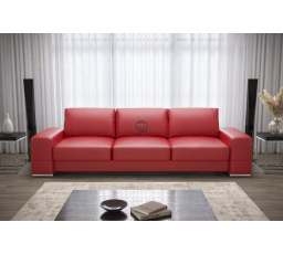 Sofa ZARA DL 270 cm přírodní kůže - červená kůže