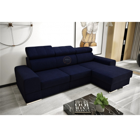Rohová sedací souprava ROYAL MINI 260×160 - modrá , pravá